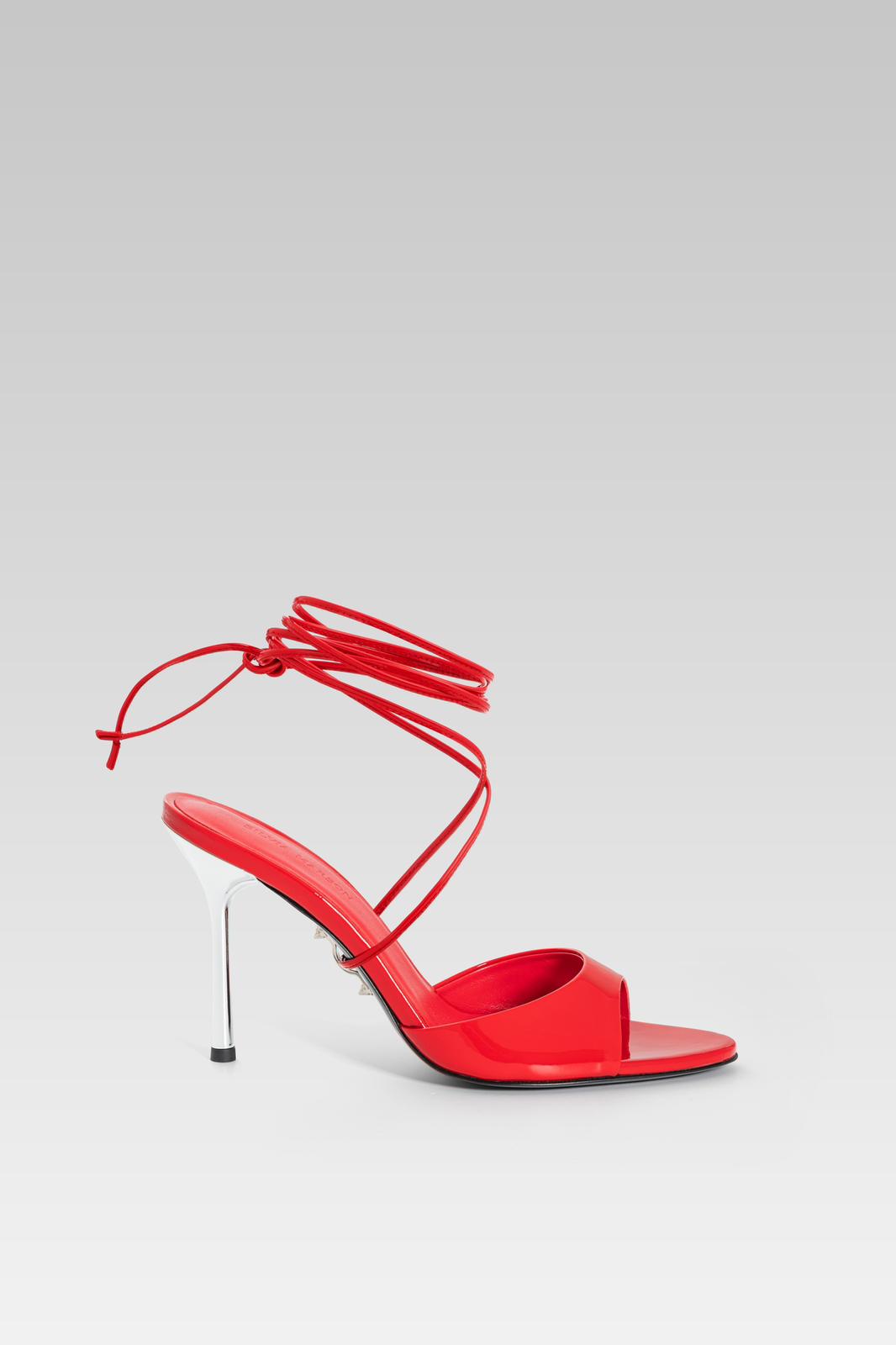 Silvia Marson — red patent lace-up sandal