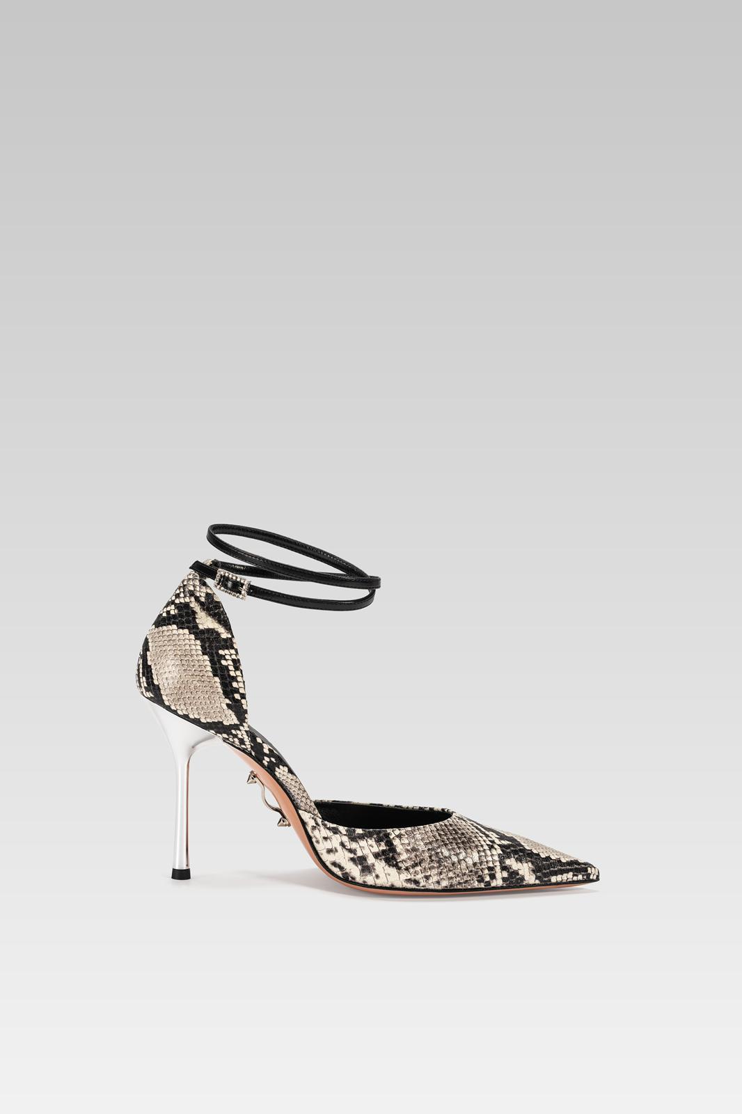 Silvia Marson — python pump with ankle strap